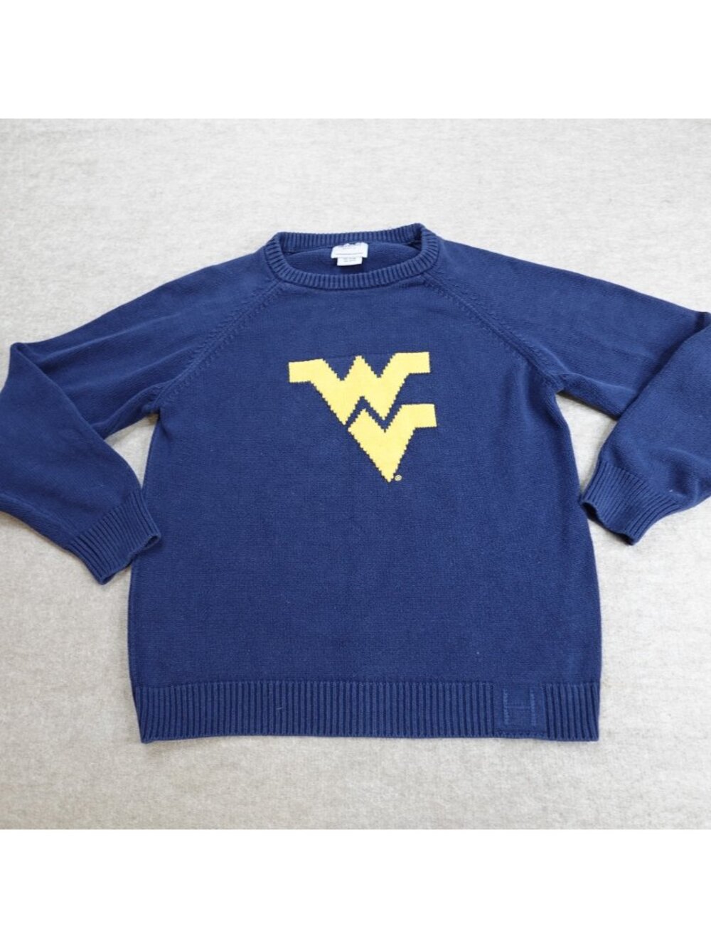 Hillflint Womens Sweater Large Blue West Virginia Raglan